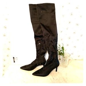 Zara over the knee black boots